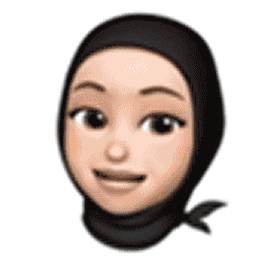 A participant wearing a dark headscarf